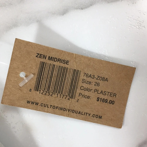 Cult Of Individuality Zen Mid Rise Skinny Jeans Womens 26 White Blue Denim‎ - Picture 6 of 13